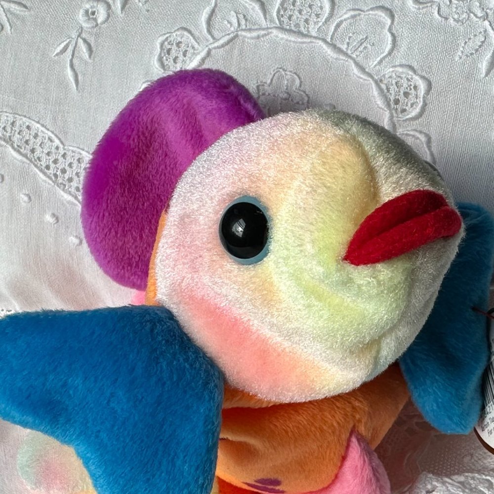 TY Beanie Baby Collection Lips the Colorful Fish 1999 NWT - Picture 6 of 11